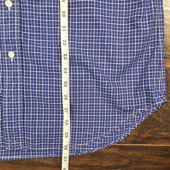 Ralph Lauren Shirt Mens‎ Medium Blue Plaid Button Down Long Sleeve Classic Fit - Picture 4 of 6